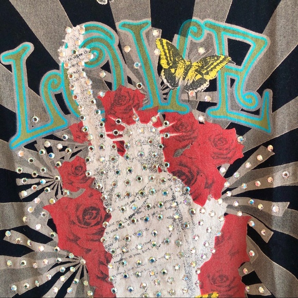 JOHNNY WAS * RARE NWOT 4 Love and Liberty * NYC * Statue of Liberty Bling T - Picture 1 of 5